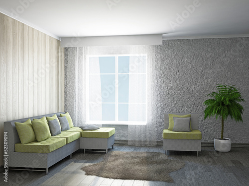 Illustration: Room with furniture Room with furniture