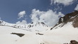 Snowy mountain panoroma time lapse