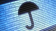 Video: Umbrella icon on screen. Looping. Umbrella icon on screen. Looping.