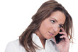 Brunette on cell phone