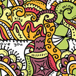 colorful  crazy seamless pattern, vector background.