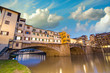 Photo: Florence, Italy. Wonderful sunset above Magnificent Ponte Vecchi Florence, Italy. Wonderful sunset above Magnificent Ponte Vecchi
