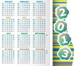 Simple 2013 year calendar