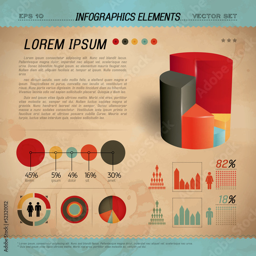 Vector: Business diagram template with text fields Business diagram template with text fields
