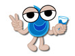 Water Drop Cartoon Mascot