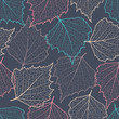 Vector: Colorful leaf silhouettes seamless Colorful leaf silhouettes seamless