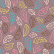 Vector: Colorful leaf silhouettes seamless Colorful leaf silhouettes seamless