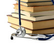Concept of medical education with book and stethoscope
