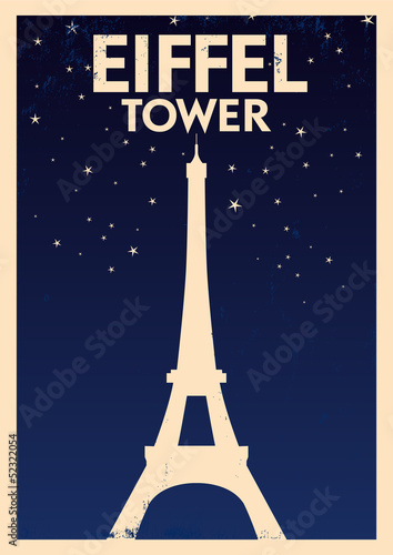  Vintage Eiffel Tower Poster