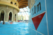 Depth gauge in the pool at the water park