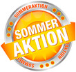Button Banner "Sommeraktion" Sonne gelb/silber