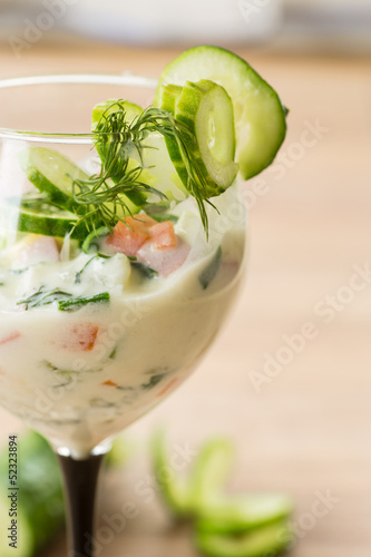 Photo: cold cucumber soup cold cucumber soup