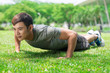 Doing push-ups