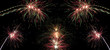 Beautiful  holiday fireworks on the black sky background