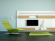 Illustration: Wohndesign - grüner Sessel Wohndesign - grüner Sessel