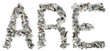 Isolated Crimped Money Word - Are