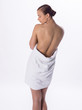 Frau nackt Wellness Handtuch