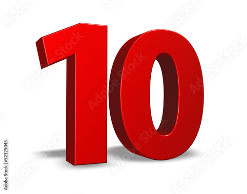 Illustration: number ten number ten