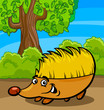 cute hedgehog cartoon illustration