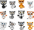 cartoon cat set
