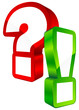 3D Question & Answer Icon Red/Green