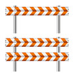 Vector: Orange and white construction barricade Orange and white construction barricade