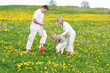 familie beim spatenstich