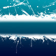 Grunge banner with white inky splashes