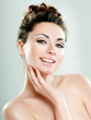 young beautiful woman smiling. perfect skin