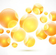 Vektor: Abstract colorful orange bubbles circle whit vector background Abstract colorful orange bubbles circle whit vector background