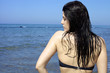 Stunning beauty posing in the sea