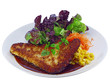 putenschnitzel in kokospanade mit salat