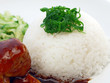 reis mit hähnchenbrust adobo