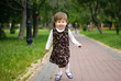 happy kid have fun in nature outdoors park