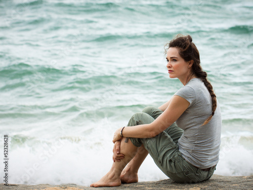 Photo: Sad thoughtful woman Sad thoughtful woman