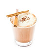 Iced blended frappe coffee on white background