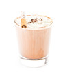 Iced blended frappe coffee isolated on white background
