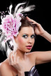 Beautiful woman with flower