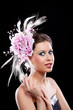 Beautiful woman with flower