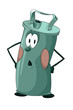Bailer watering can pot character cartoon vector illustration