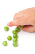 Foto: fresh peas and child's hand fresh peas and child's hand