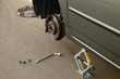 Changing tyre