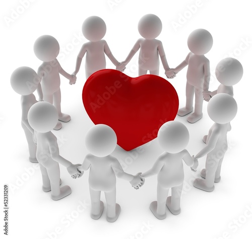 Illustration: liebe gemeinschaft liebe gemeinschaft