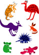 Vector: Set of Funny Australian Animals Set of Funny Australian Animals