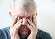older man has pain in his sinuses