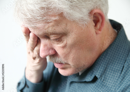 Photo: older man tired older man tired
