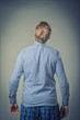 businessman standing with her back