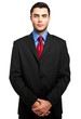 Young businessman isolated on white