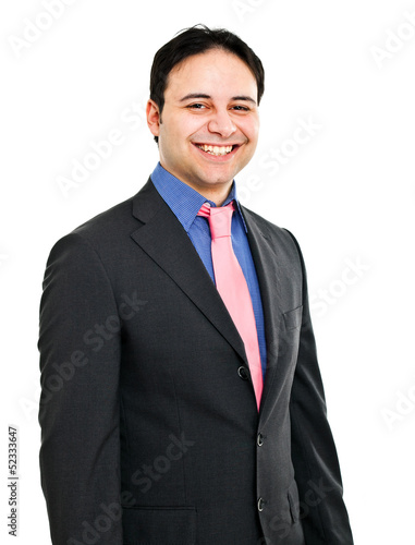 Photo: Young businessman isolated on white Young businessman isolated on white