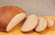 sliced rye bread on wooden board